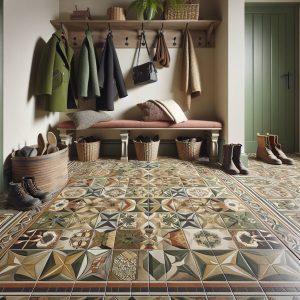 featured creative mudroom tile designs