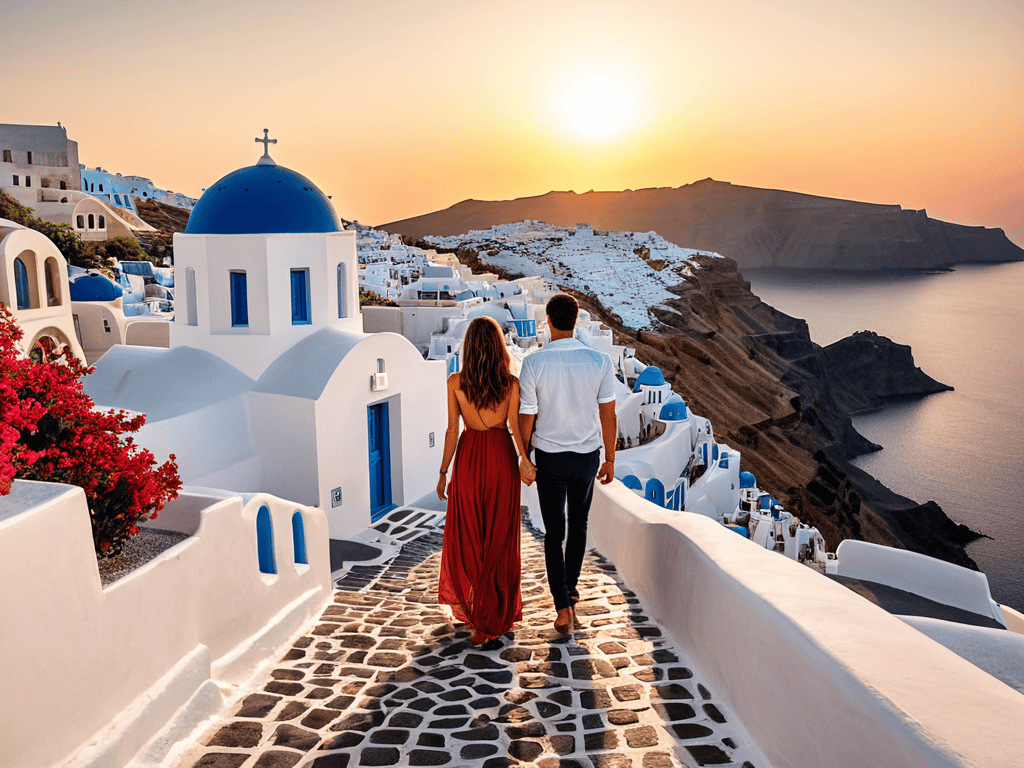 Santorini's Dreamscapes sunset view