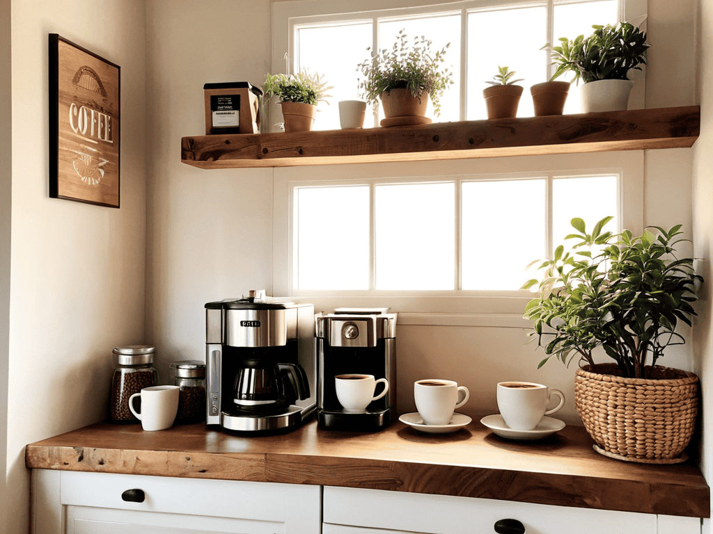 Barista Vibes: How to Create a Luxury Coffee Station in a Small Kitchen 3 Elevating Coffee Station Ideas