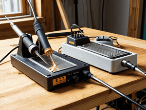 Soldering Iron Station TS101 in action