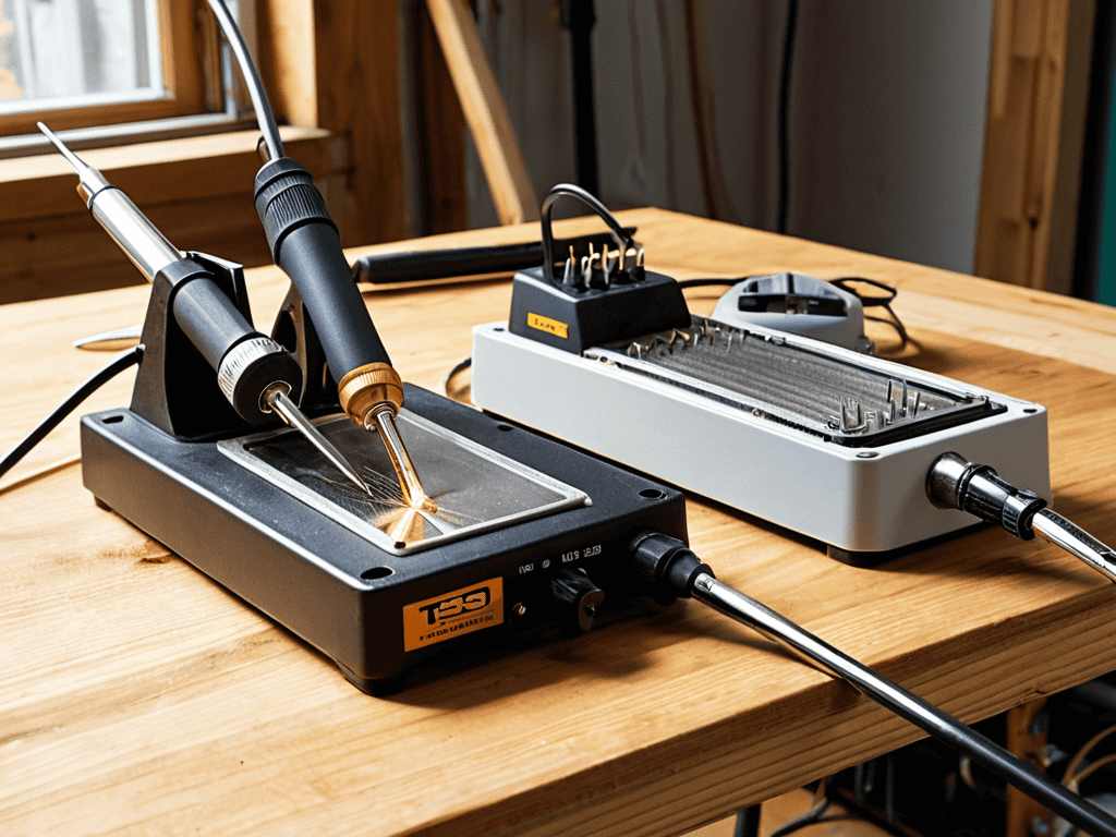 Soldering Iron Station TS101 in action
