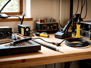 Soldering Iron Station TS101 in use