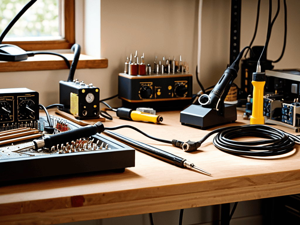 Soldering Iron Station TS101 in use