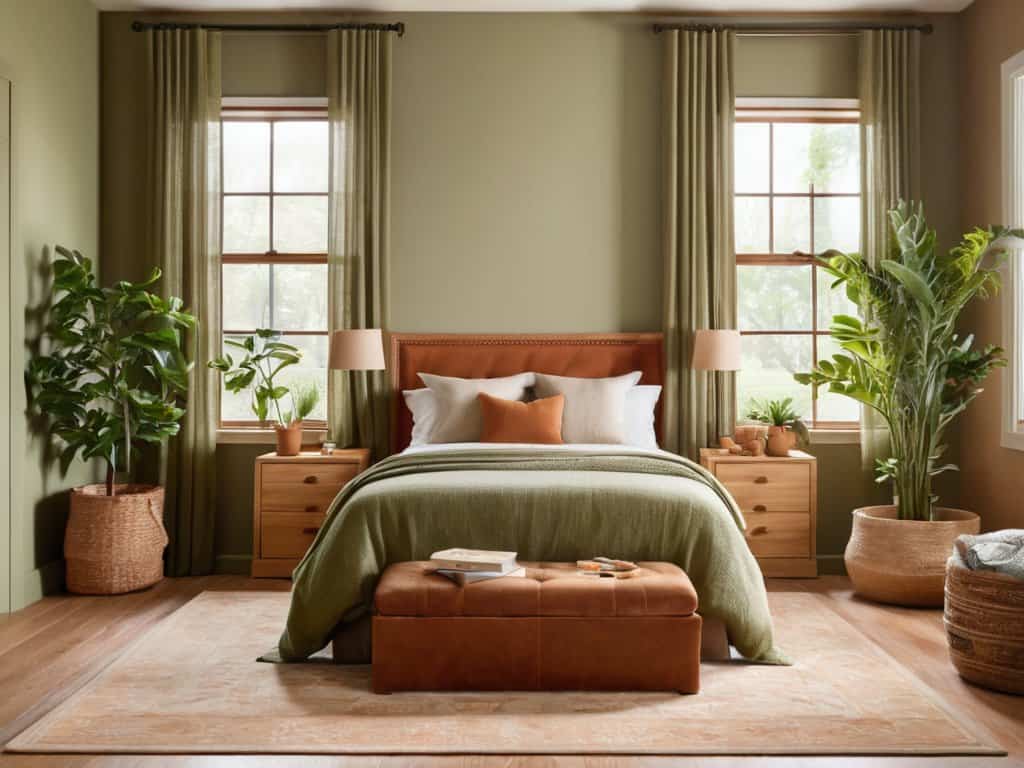 Earth toned bedroom color palettes