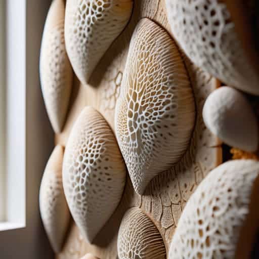 Fungi-based home acoustics for natural silence.
