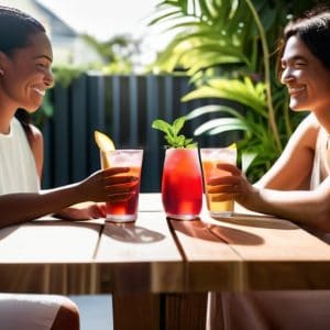 Sober curious social life toast to health